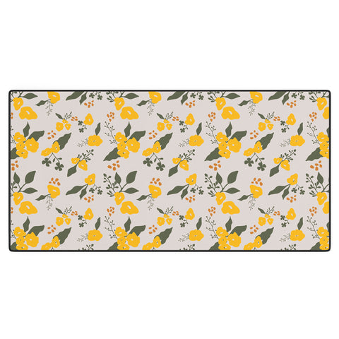 DreamPrintDesigns Flower Market Yellow Flowers Desk Mat