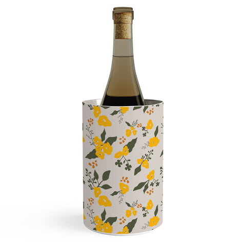DreamPrintDesigns Flower Market Yellow Flowers Wine Chiller