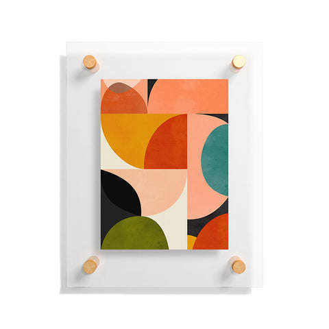 DreamPrintDesigns Geometric Abstract Mid Century Floating Acrylic Print