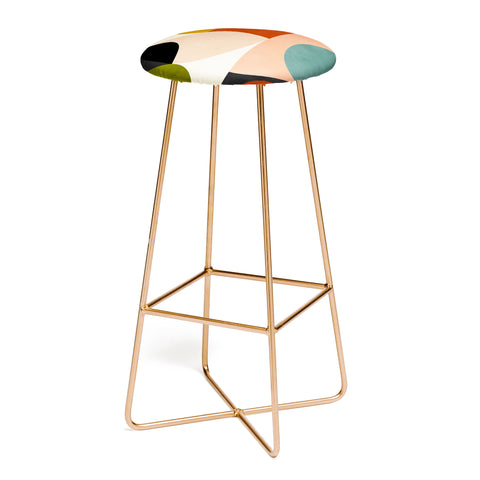 DreamPrintDesigns Geometric Abstract Mid Century Bar Stool