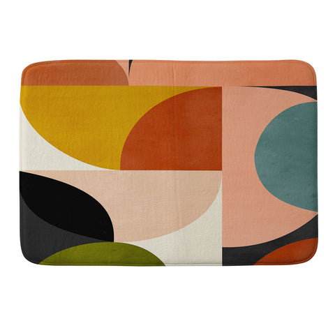 DreamPrintDesigns Geometric Abstract Mid Century Memory Foam Bath Mat