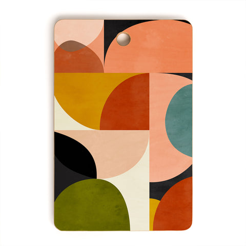 DreamPrintDesigns Geometric Abstract Mid Century Cutting Board Rectangle