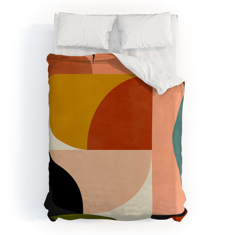 DreamPrintDesigns Geometric Abstract Mid Century Duvet Cover