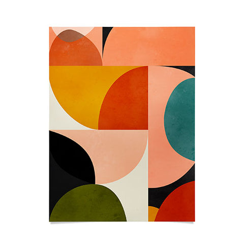 DreamPrintDesigns Geometric Abstract Mid Century Poster