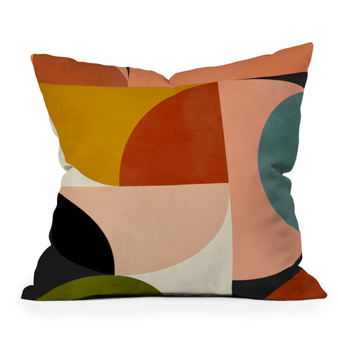 DreamPrintDesigns Geometric Abstract Mid Century Outdoor Throw Pillow