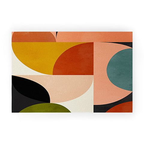 DreamPrintDesigns Geometric Abstract Mid Century Welcome Mat
