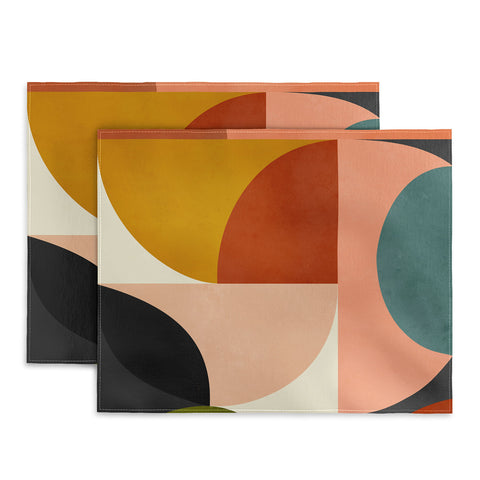 DreamPrintDesigns Geometric Abstract Mid Century Placemat