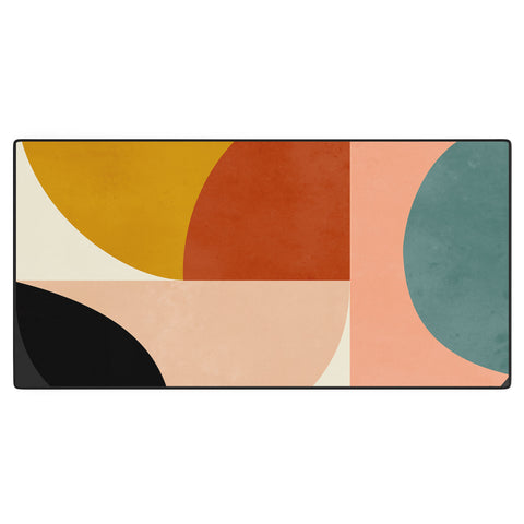 DreamPrintDesigns Geometric Abstract Mid Century Desk Mat
