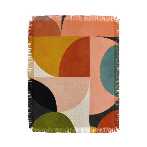 DreamPrintDesigns Geometric Abstract Mid Century Throw Blanket