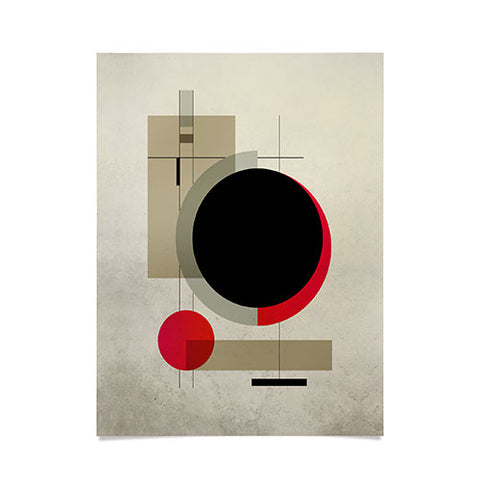 DreamPrintDesigns Geometric Shapes Retro Bauhaus Poster