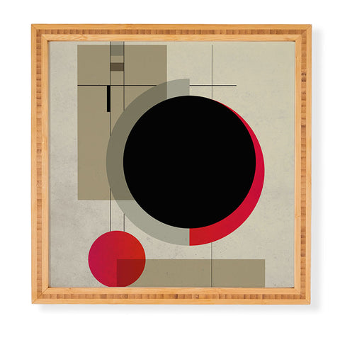 DreamPrintDesigns Geometric Shapes Retro Bauhaus Framed Wall Art