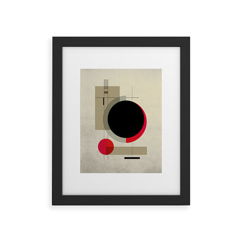 DreamPrintDesigns Geometric Shapes Retro Bauhaus Framed Art Print