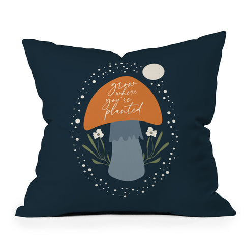 DreamPrintDesigns Grow Where You are Planted Outdoor Throw Pillow