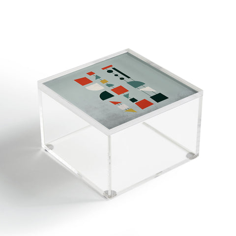 DreamPrintDesigns Mid Century Modern Abstract Shapes Acrylic Box