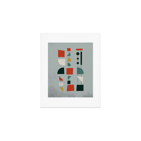DreamPrintDesigns Mid Century Modern Abstract Shapes Art Print