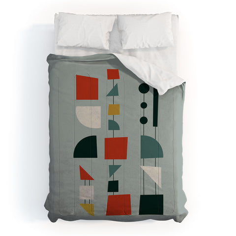 DreamPrintDesigns Mid Century Modern Abstract Shapes Comforter