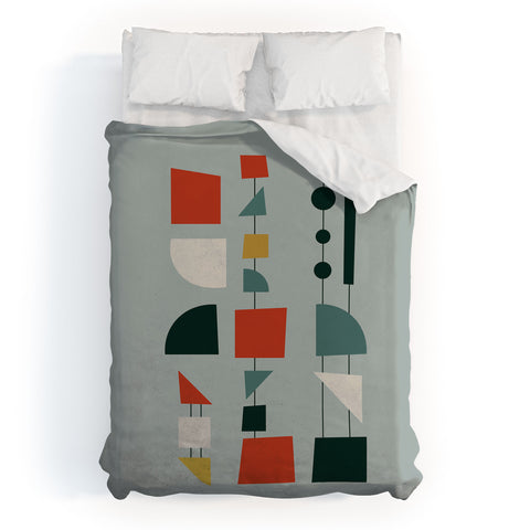 DreamPrintDesigns Mid Century Modern Abstract Shapes Duvet Cover
