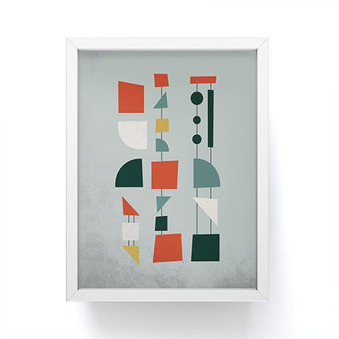 DreamPrintDesigns Mid Century Modern Abstract Shapes Framed Mini Art Print