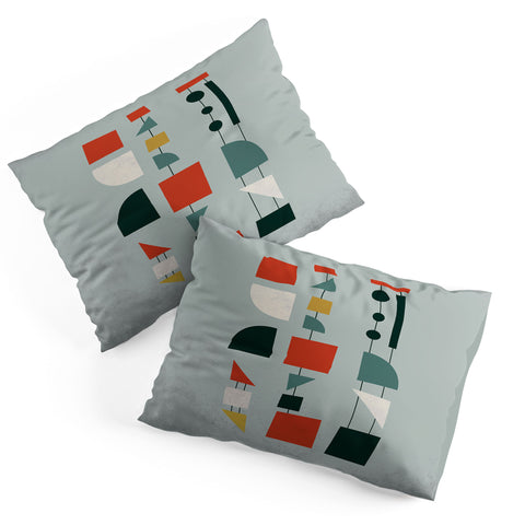 DreamPrintDesigns Mid Century Modern Abstract Shapes Pillow Shams
