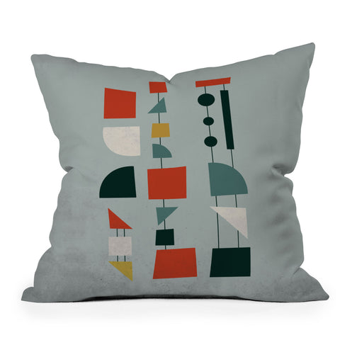 DreamPrintDesigns Mid Century Modern Abstract Shapes Throw Pillow
