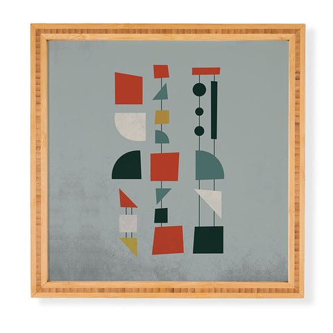 DreamPrintDesigns Mid Century Modern Abstract Shapes Framed Wall Art