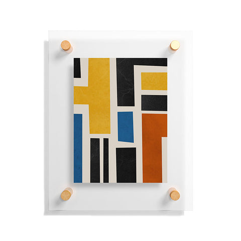 DreamPrintDesigns Mid Century Primary Colors Floating Acrylic Print