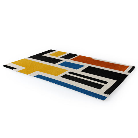 DreamPrintDesigns Mid Century Primary Colors Area Rug