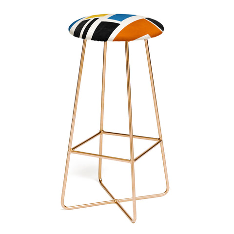DreamPrintDesigns Mid Century Primary Colors Bar Stool
