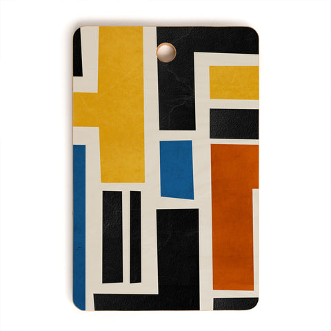 DreamPrintDesigns Mid Century Primary Colors Cutting Board Rectangle