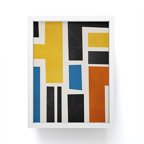 DreamPrintDesigns Mid Century Primary Colors Framed Mini Art Print