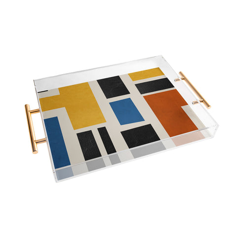 DreamPrintDesigns Mid Century Primary Colors Acrylic Tray