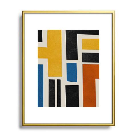 DreamPrintDesigns Mid Century Primary Colors Metal Framed Art Print