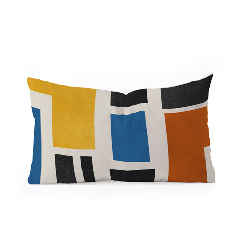 DreamPrintDesigns Mid Century Primary Colors Oblong Throw Pillow