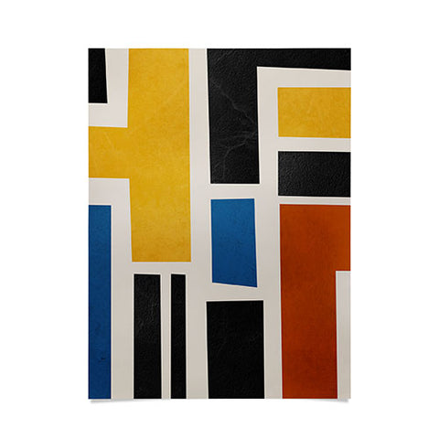 DreamPrintDesigns Mid Century Primary Colors Poster