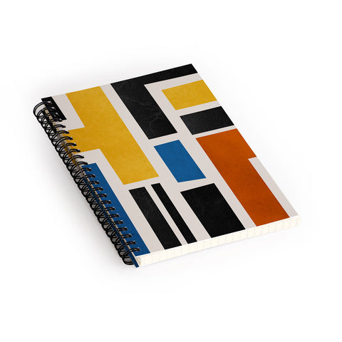 DreamPrintDesigns Mid Century Primary Colors Spiral Notebook
