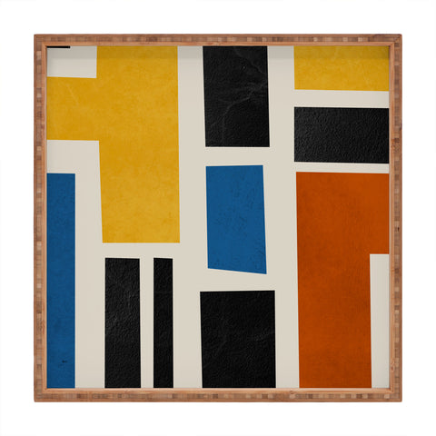 DreamPrintDesigns Mid Century Primary Colors Square Tray