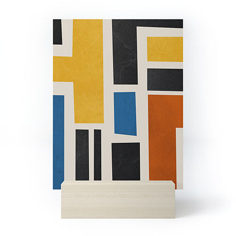 DreamPrintDesigns Mid Century Primary Colors Mini Art Print
