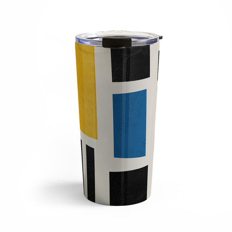 DreamPrintDesigns Mid Century Primary Colors Travel Mug
