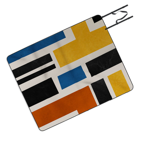 DreamPrintDesigns Mid Century Primary Colors Picnic Blanket