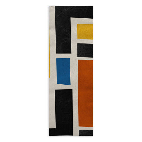 DreamPrintDesigns Mid Century Primary Colors Yoga Towel