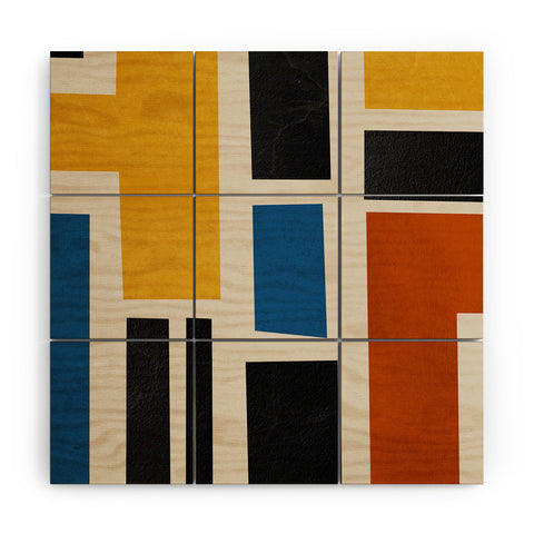 DreamPrintDesigns Mid Century Primary Colors Wood Wall Mural