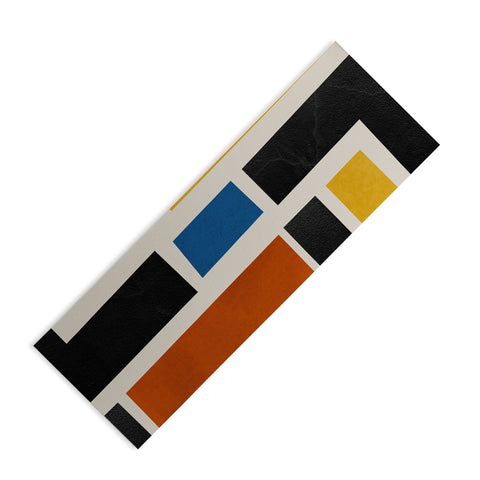 DreamPrintDesigns Mid Century Primary Colors Yoga Mat