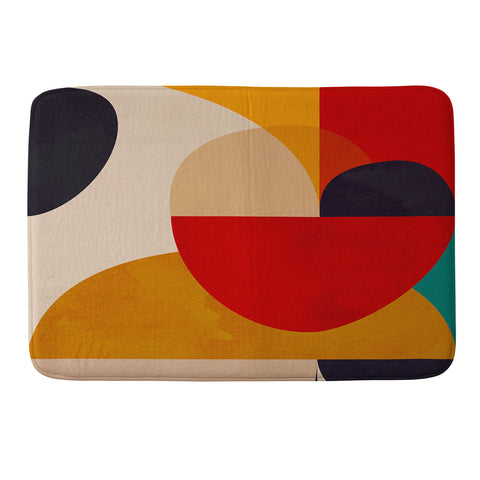 DreamPrintDesigns Modern Abstract Mid Century 2 Memory Foam Bath Mat