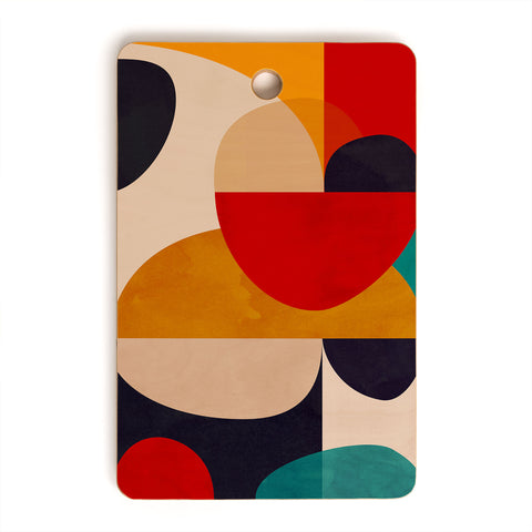 DreamPrintDesigns Modern Abstract Mid Century 2 Cutting Board Rectangle