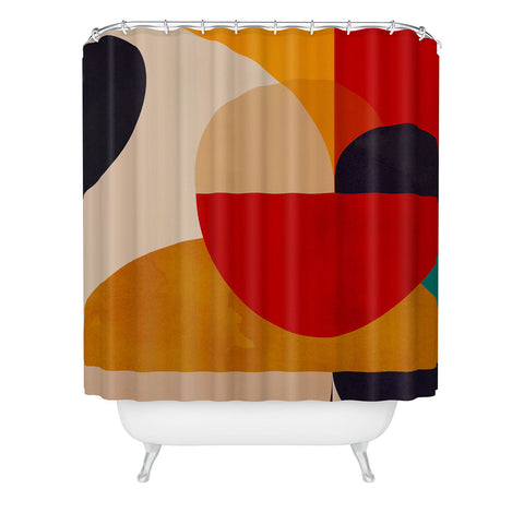 DreamPrintDesigns Modern Abstract Mid Century 2 Shower Curtain