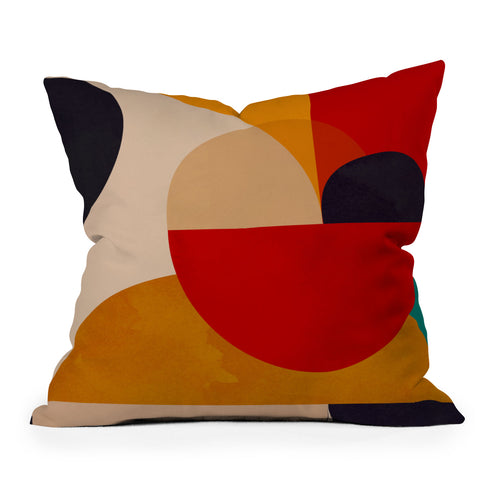 DreamPrintDesigns Modern Abstract Mid Century 2 Outdoor Throw Pillow