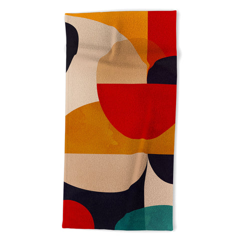 DreamPrintDesigns Modern Abstract Mid Century 2 Beach Towel