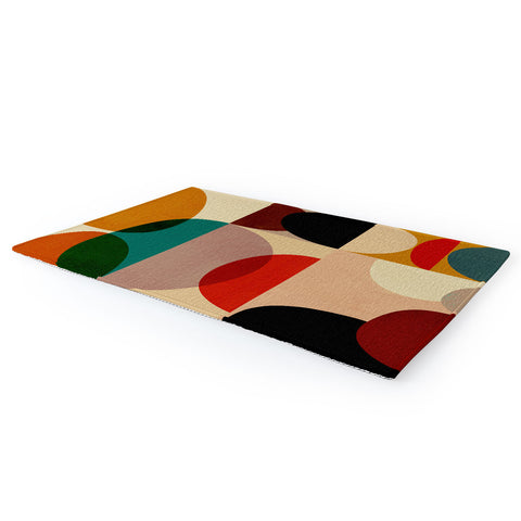 DreamPrintDesigns Modern Abstract Mid Century 3 Area Rug