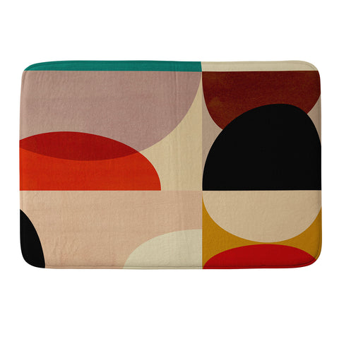 DreamPrintDesigns Modern Abstract Mid Century 3 Memory Foam Bath Mat