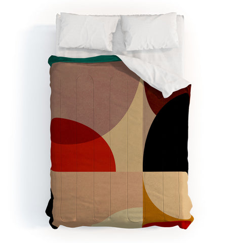 DreamPrintDesigns Modern Abstract Mid Century 3 Comforter